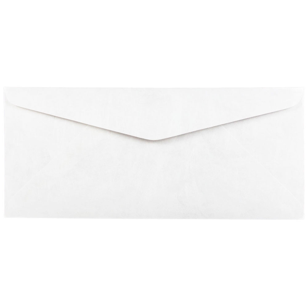 JAM PAPER AND ENVELOPE JAM Paper 3994896  Tyvek Business Envelopes, #10, Gummed Seal, White, Pack Of 25