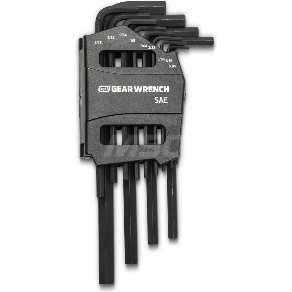 GEARWRENCH 83502 Hex Key Sets; Tool Type: Hex ; Handle Type: L-Handle ; Measurement Type: SAE ; Hex Size Range (Inch): 0.050 - 3/8 ; UNSPSC Code: 27111710