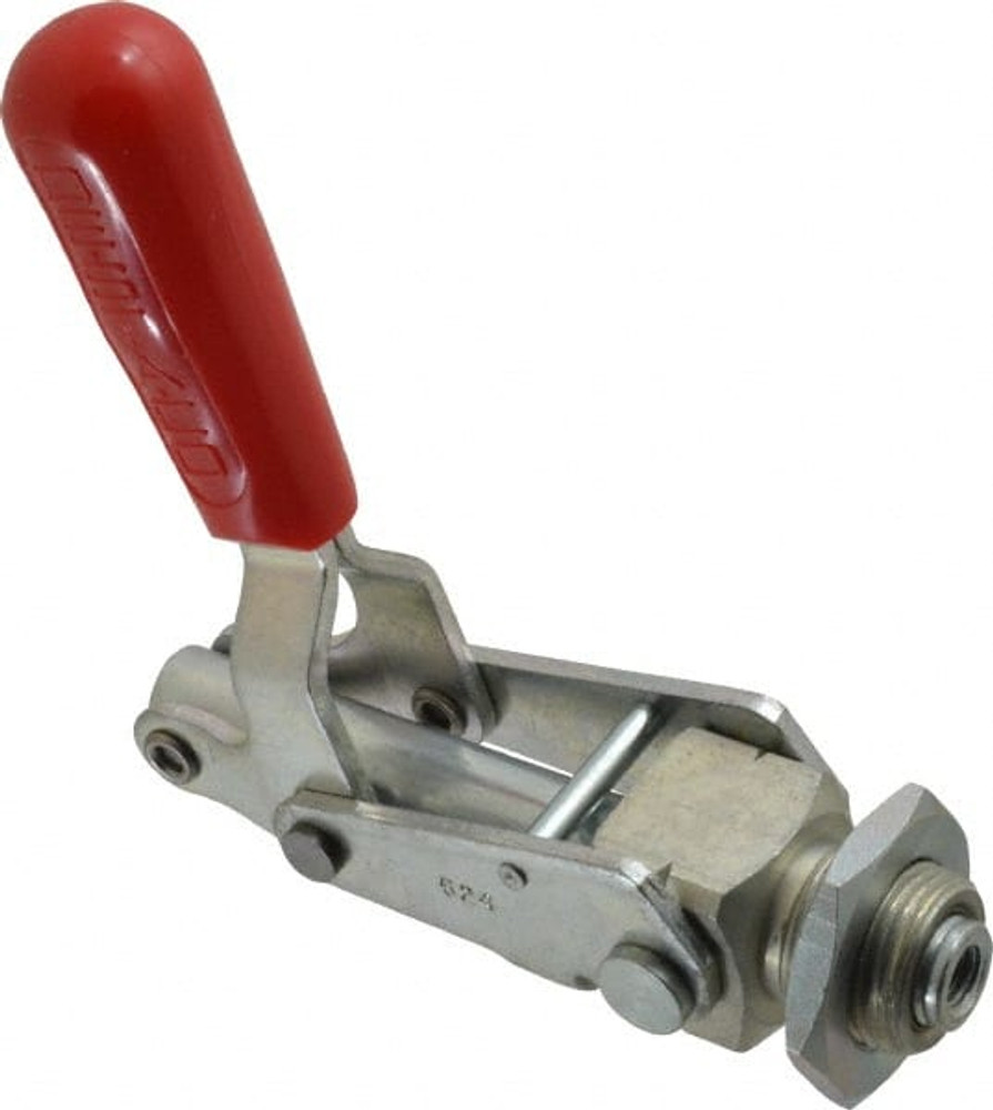 De-Sta-Co 624-MM Standard Straight Line Action Clamp: 700 lb Load Capacity, 2.63" Plunger Travel, Mounting Plate Base, Carbon Steel