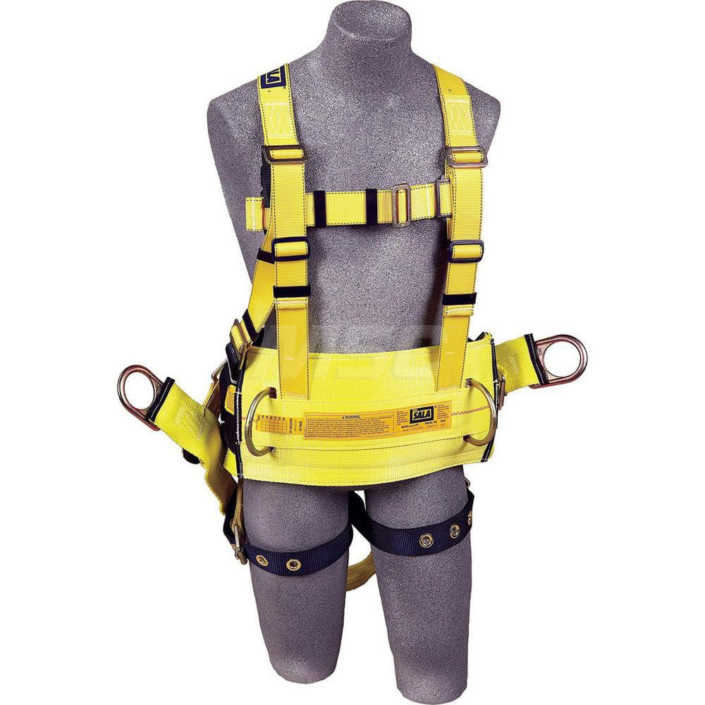 DBI-SALA 7012815544 Fall Protection Harnesses: 420 Lb, Vest Style, Size Large, For Derrick & Oil Rig, Polyester, Back