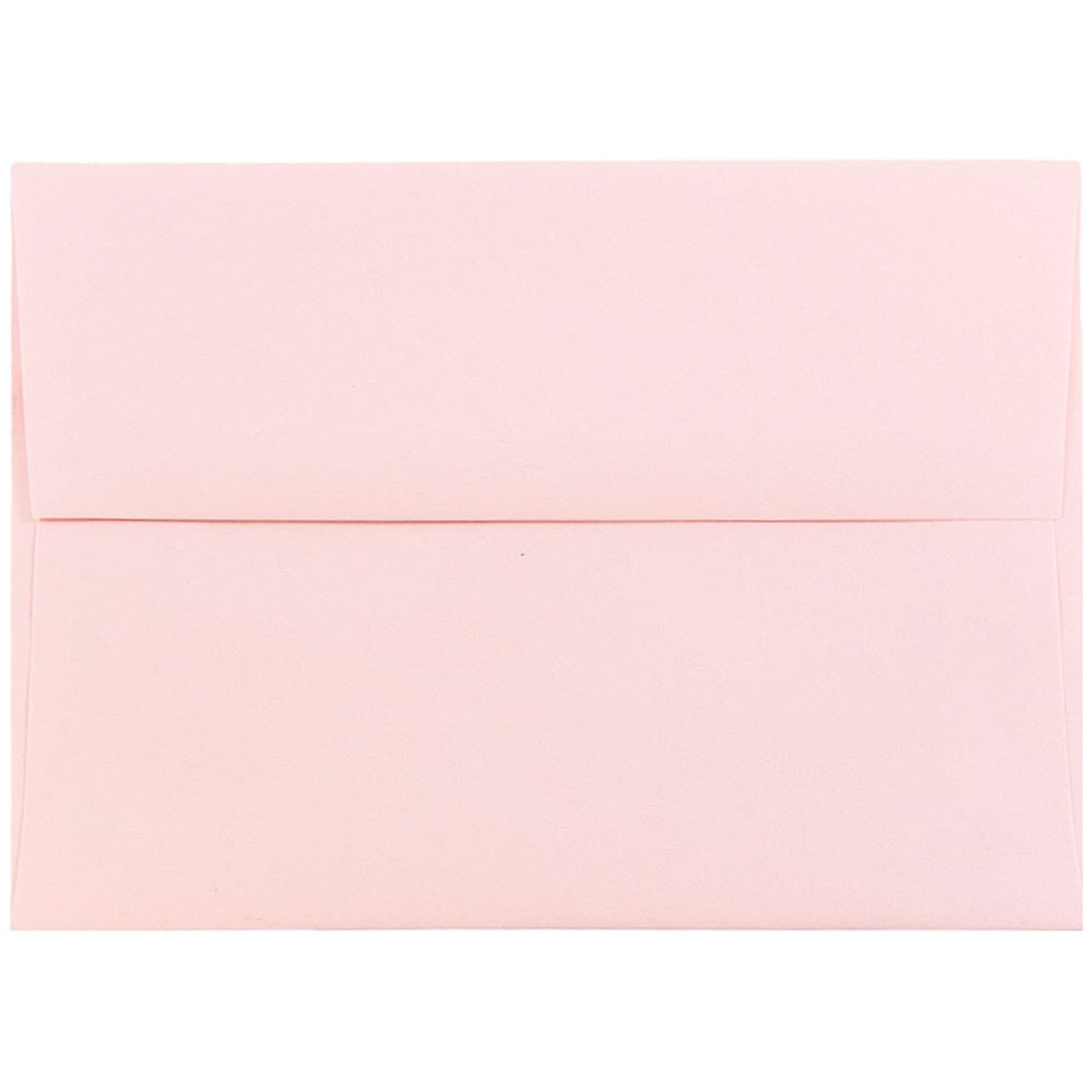 JAM PAPER AND ENVELOPE JAM Paper 155625  Booklet Invitation Envelopes, A6, Gummed Seal, Light Baby Pink, Pack Of 25