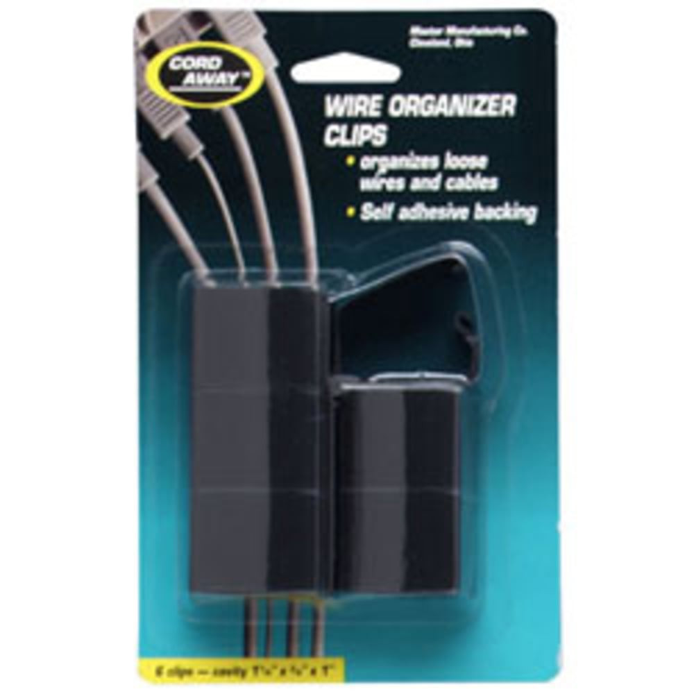 MASTER MANUFACTURING COMPANY 00204 Master Caster Cord Away Wire Clips, Pack Of 6