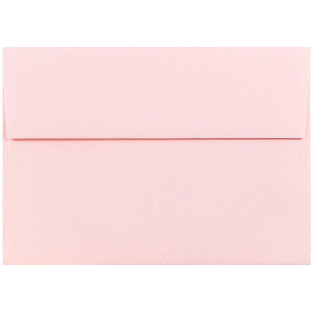 JAM PAPER AND ENVELOPE JAM Paper 155627  Booklet Invitation Envelopes, A7, Gummed Seal, Light Baby Pink, Pack Of 25