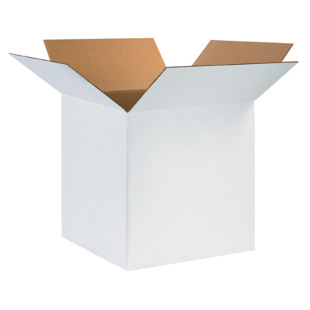 B O X MANAGEMENT, INC. Partners Brand 242424W  Brand Corrugated Boxes 24in x 24in x 24in, White, Bundle of 10