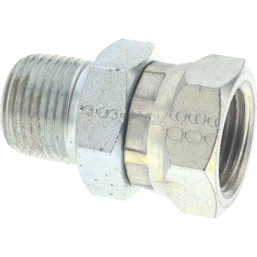 Eaton 2045-6-6S Industrial Pipe Adapter: 3/8-18 Female Thread, 3/8-18 Male Thread, MNPT x FNPSM