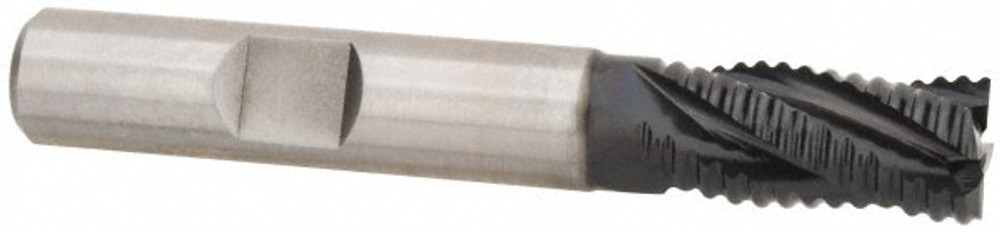 Hertel 62852413 Roughing End Mill: 1/2" Dia, 4 Flutes, Single End, Cobalt