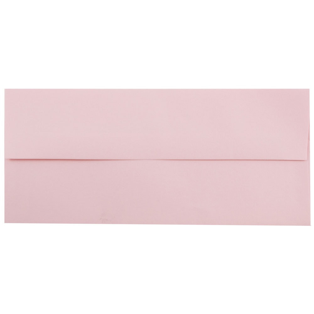 JAM PAPER AND ENVELOPE 2155777 JAM PAPER #10 Business Premium Envelopes, 4 1/8 x 9 1/2, Baby Pink Pastel, 25/Pack
