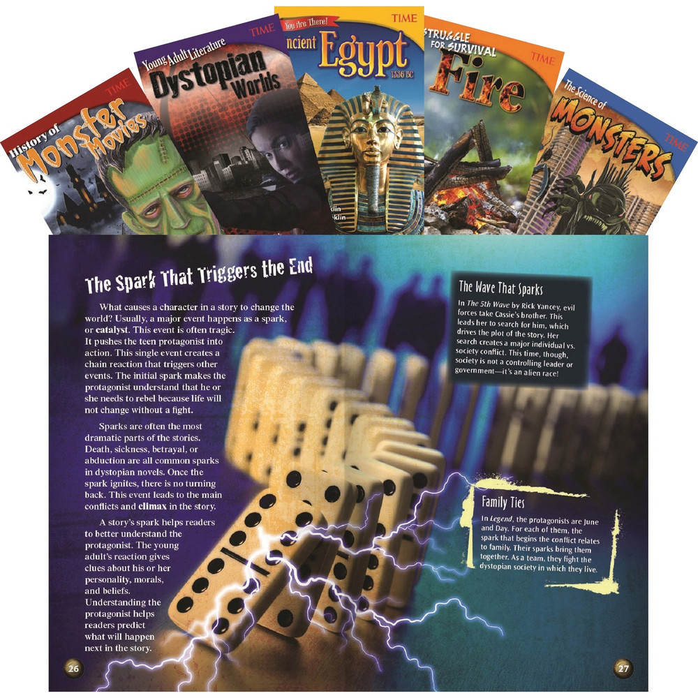 Shell Education 25921 Shell Education TIME Informational Text Grade 6 Set 3, 5-Book Set Printed Book