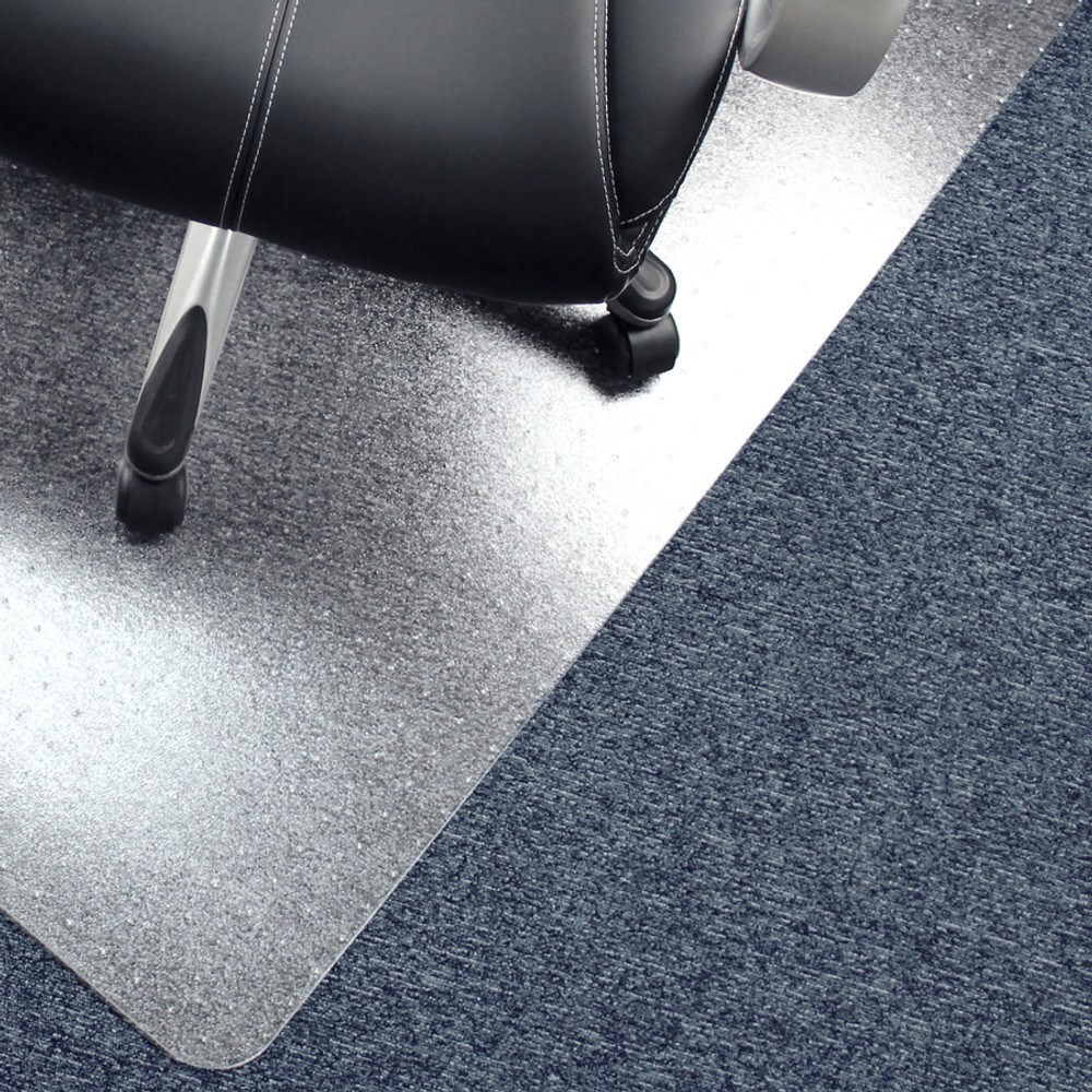 Floortex PF1115225EV Advantagemat&reg; Phthalate Free Vinyl Rectangular Chair Mat for Carpets up to 1/4" - 48" x 60"