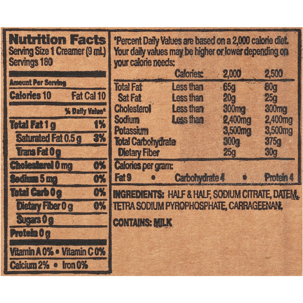 WhiteWave Foods Company International Delight 102042 International Delight Half & Half Creamer Singles