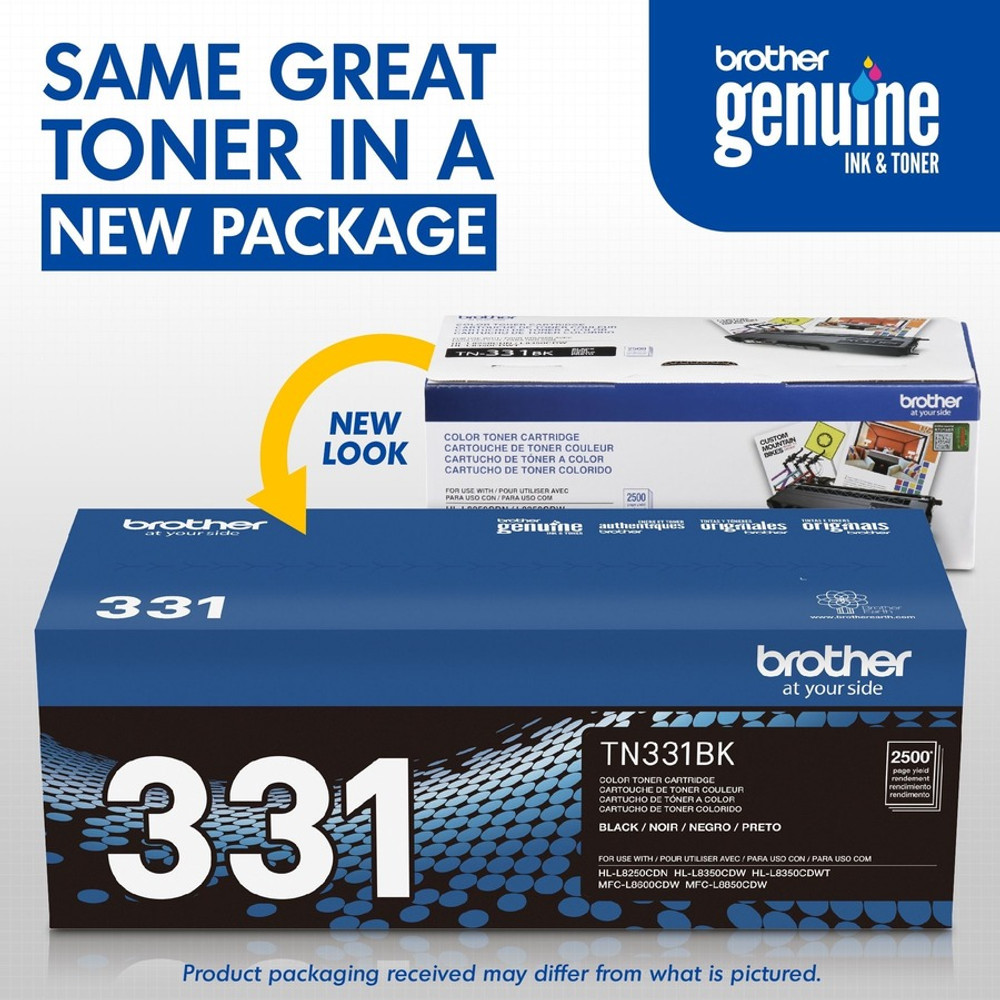 Brother Industries, Ltd Brother TN331BK Brother Genuine TN331BK Black Toner Cartridge