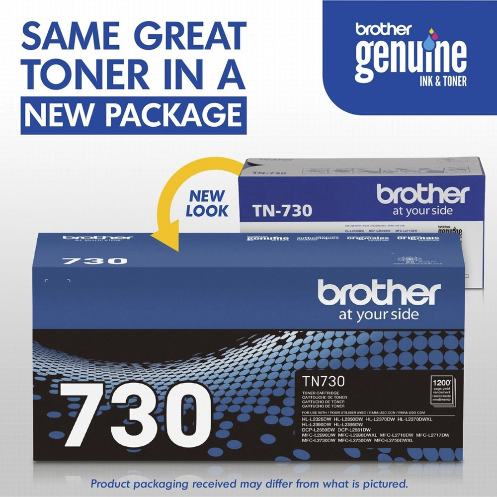 Brother Industries, Ltd Brother TN-730 Brother Genuine TN-730 Toner Cartridge - Black