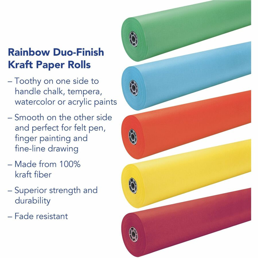 Dixon Ticonderoga Company Dixon 63300 Rainbow Kraft Colored Kraft Duo-Finish Kraft Paper