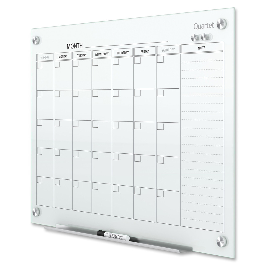ACCO Brands Corporation Quartet GC4836F Quartet Infinity Magnetic Glass Dry-Erase Calendar Board