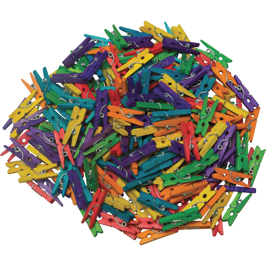 Dixon Ticonderoga Company Creativity Street 367202 Creativity Street WoodCrafts Bright Mini Clothespins