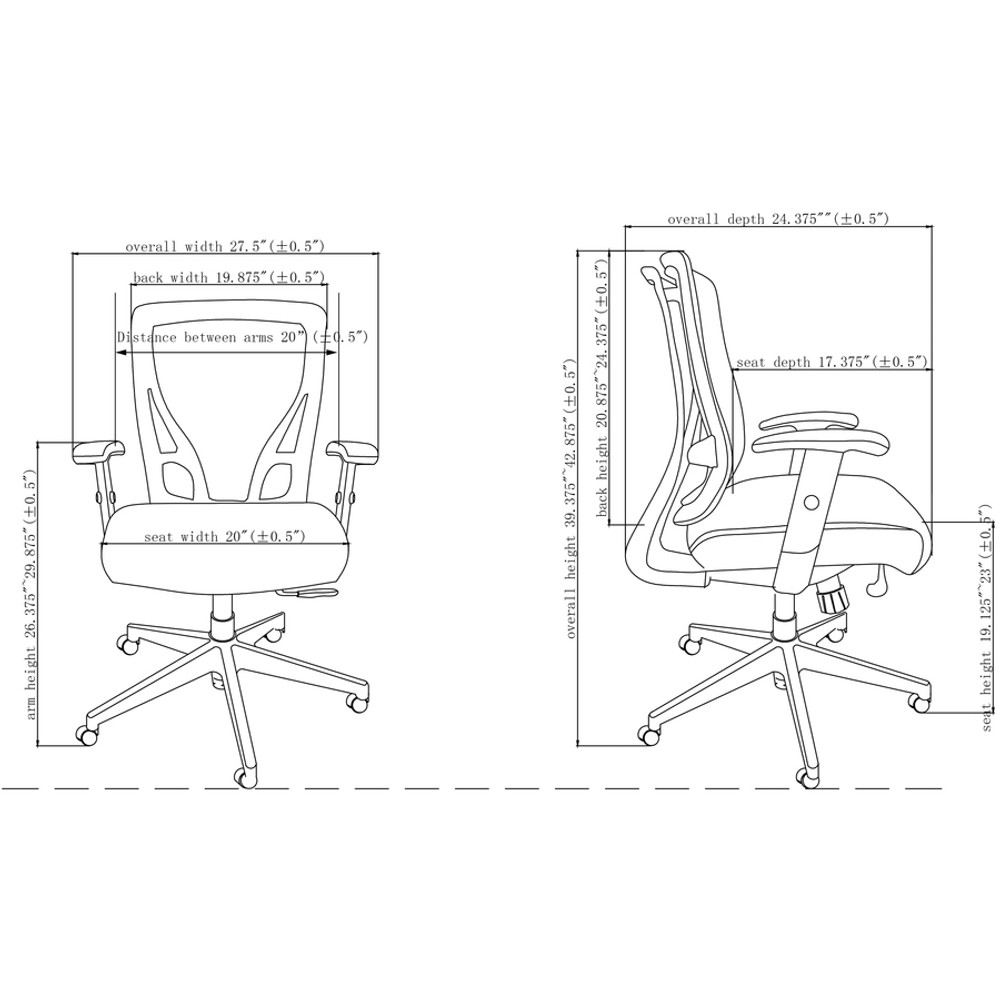 Lorell 40204 Lorell Executive Mesh Mid-back Chair