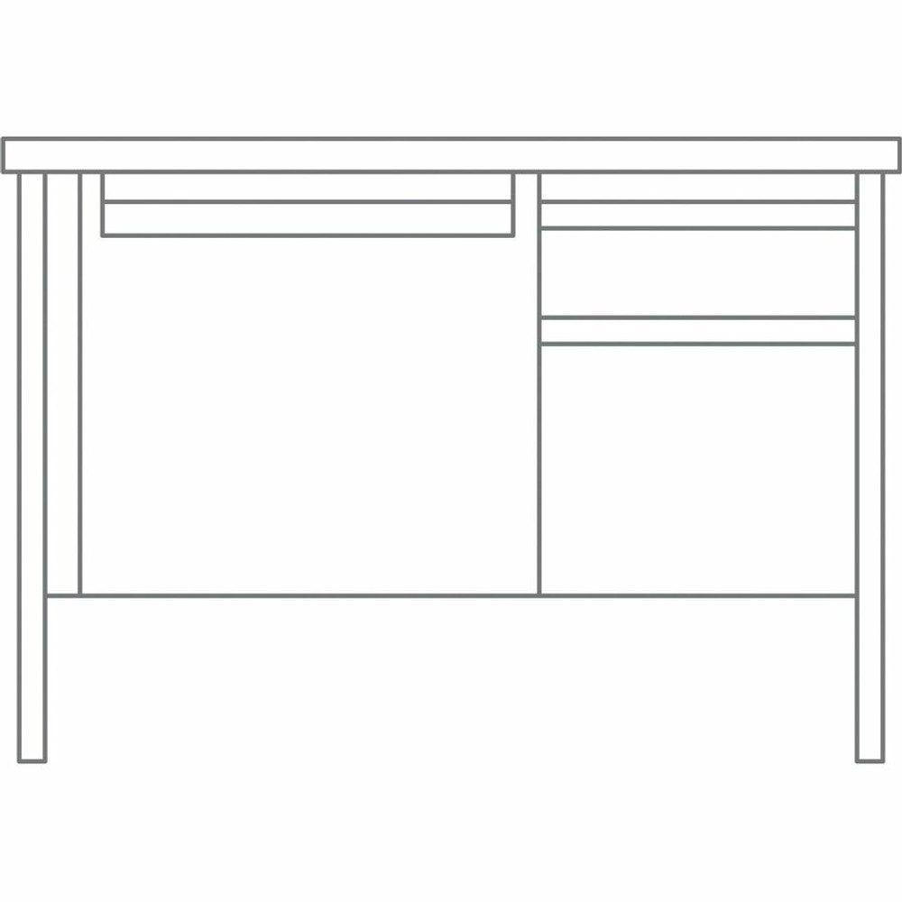 Lorell 66939 Lorell Fortress Series 48" Right-Pedestal Teachers Desk