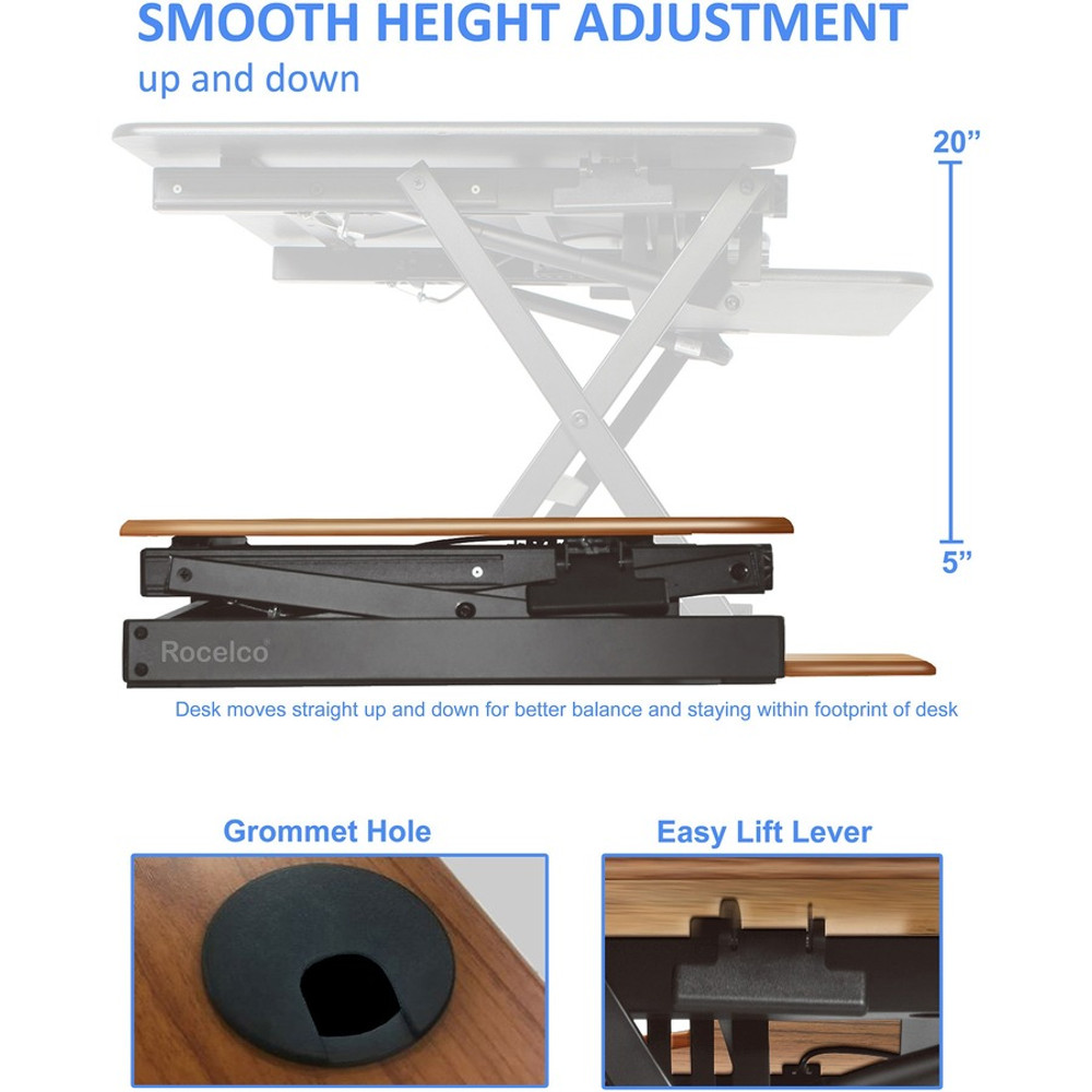 Rocelco, Inc Rocelco RDADRT46 Rocelco DADRT- 46 Sit Stand Desk Riser