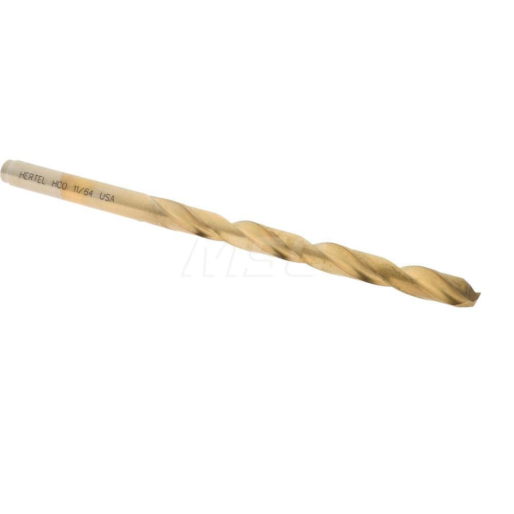 Hertel 04141024 Jobber Length Drill Bit: 11/64" Dia, 135 °, Cobalt