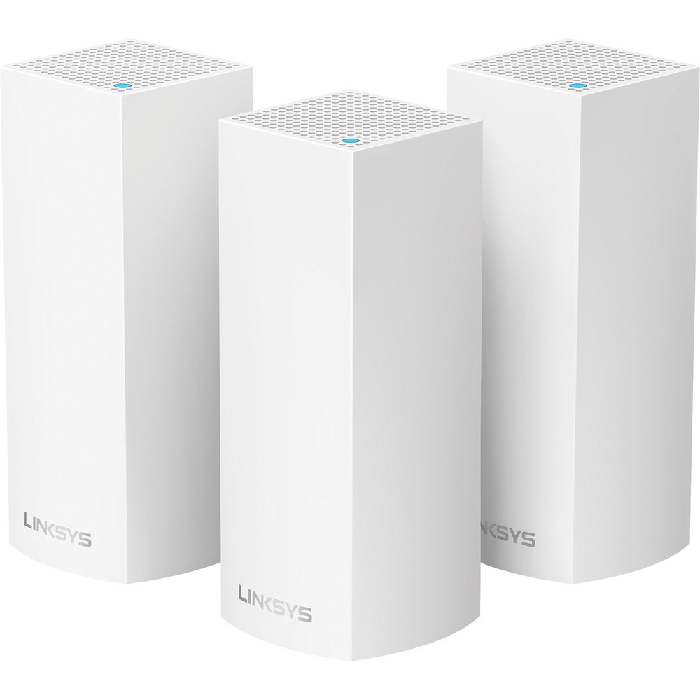 Linksys WHW0303 Linksys Velop Intelligent Mesh WiFi System- Tri-Band- 3-Pack White (AC2200)