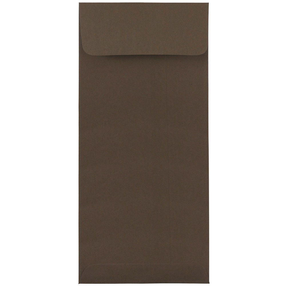 JAM PAPER AND ENVELOPE 900940724 JAM Paper #10 Policy Envelopes, Gummed Seal, 100% Recycled, Chocolate Brown, Pack Of 25