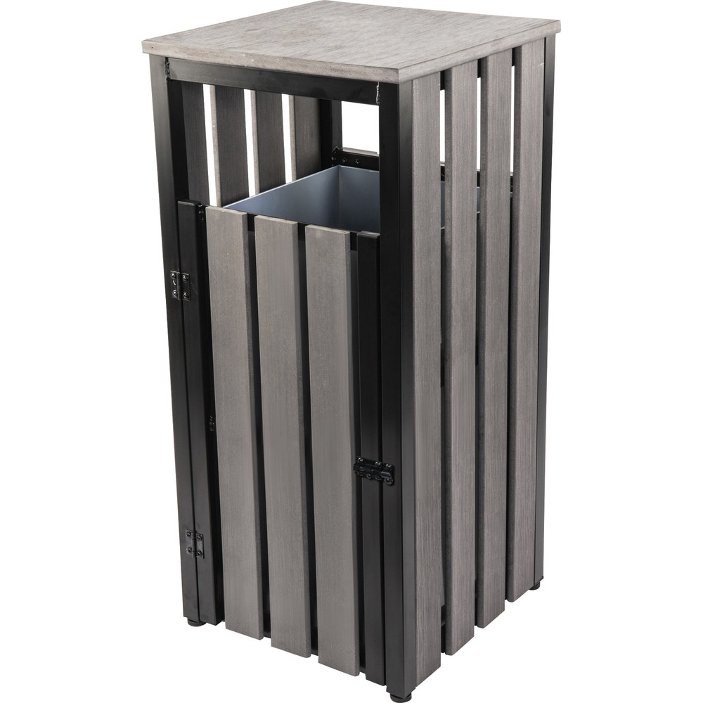 Lorell 42693 Lorell Faux Wood Outdoor Waste Bin