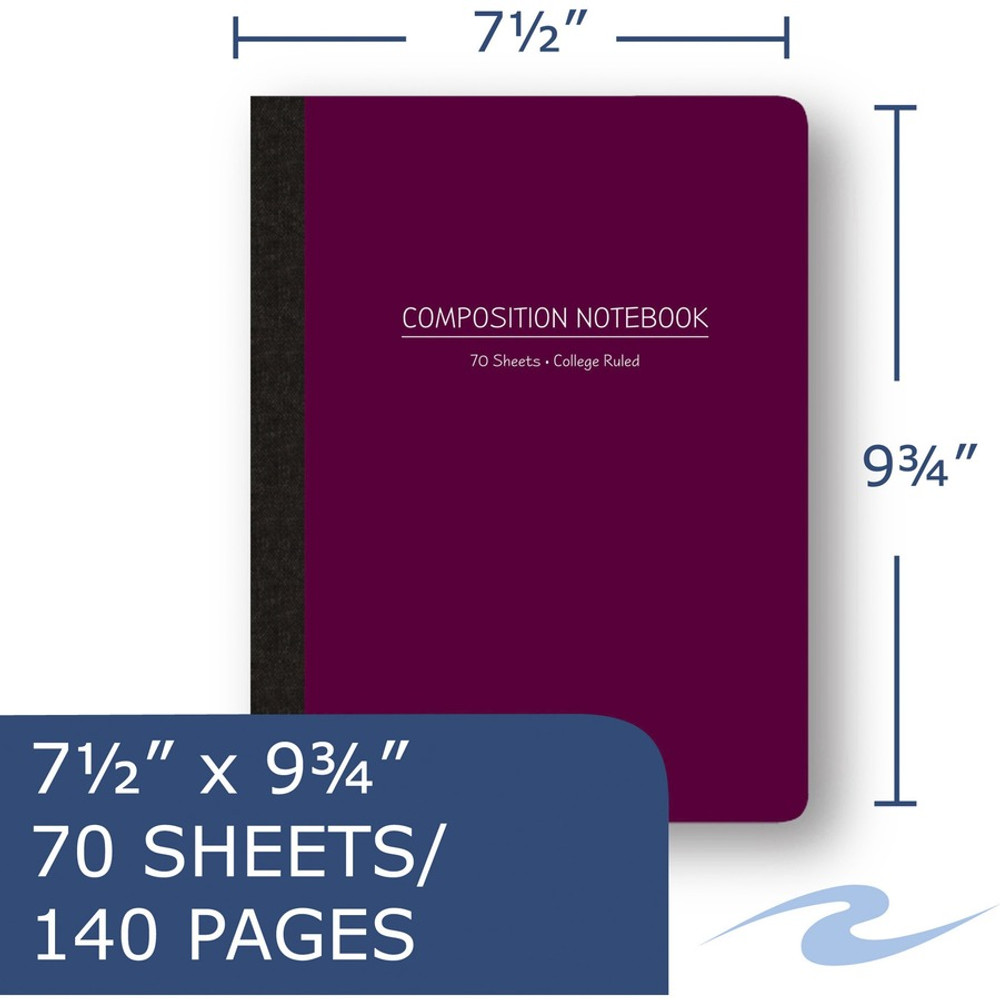Roaring Spring Paper Products Roaring Spring 77293cs Roaring Spring College Ruled Flexible Poly Cover Composition Book