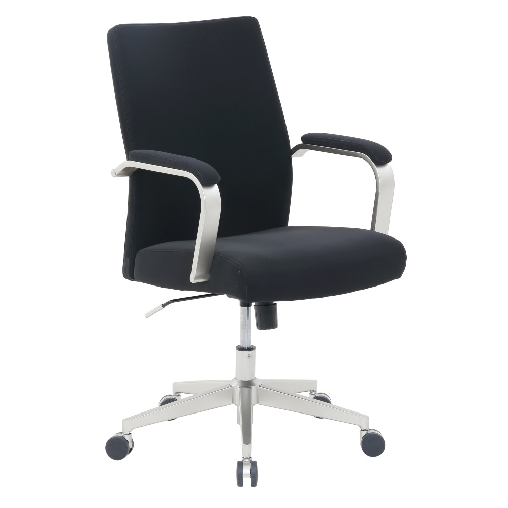 OFFICE DEPOT Serta 51575  SitTrue Devara Faux Leather Mid-Back Manager Chair, Black