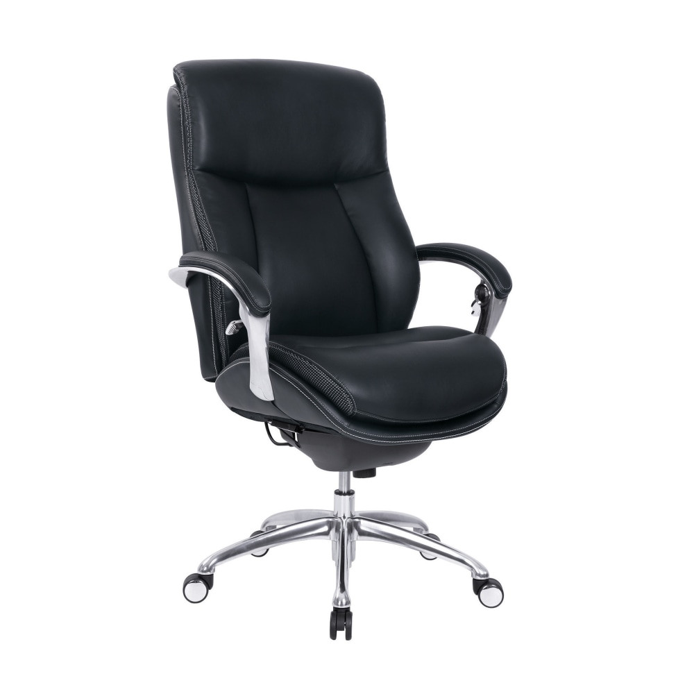 OFFICE DEPOT Serta 48997  iComfort i5000 Big & Tall Bonded Leather Executive Chair, Onyx/Silver