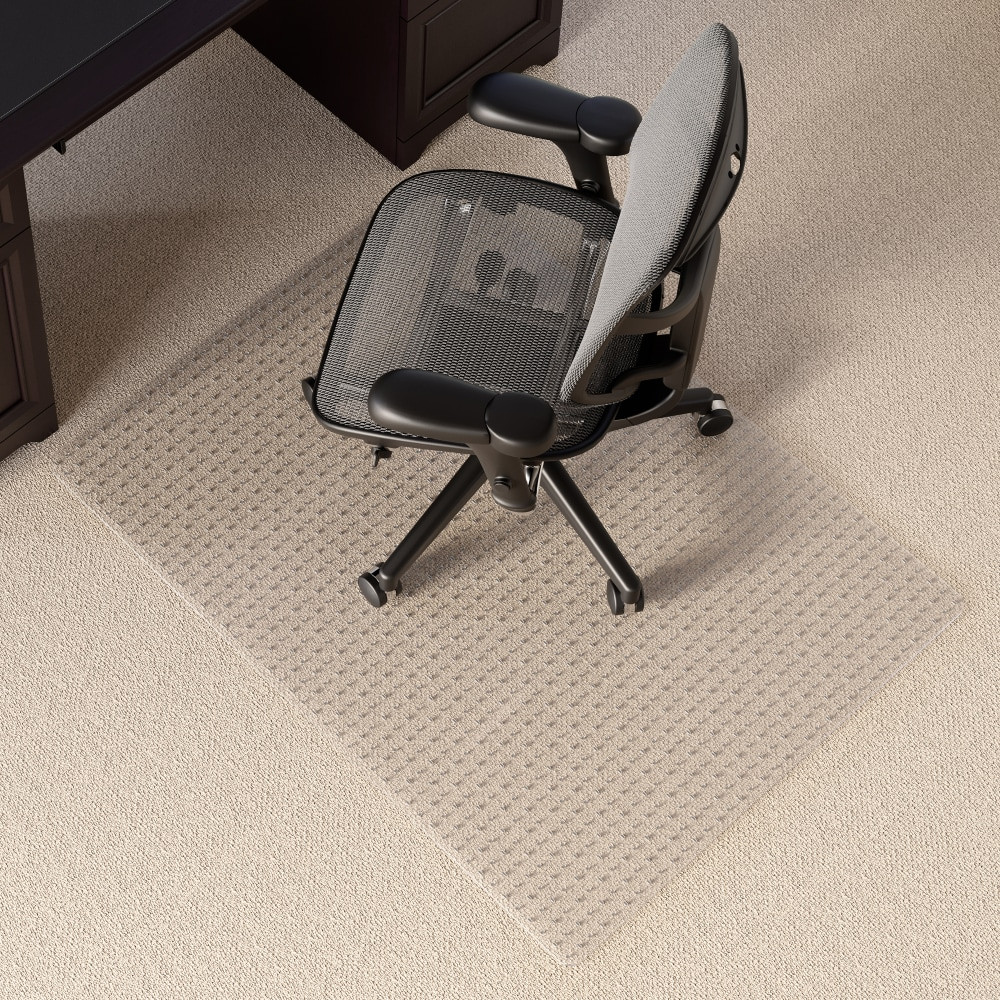 OFFICE DEPOT CM34140OD Realspace Medium Pile Chair Mat, 36in x 48in, Clear