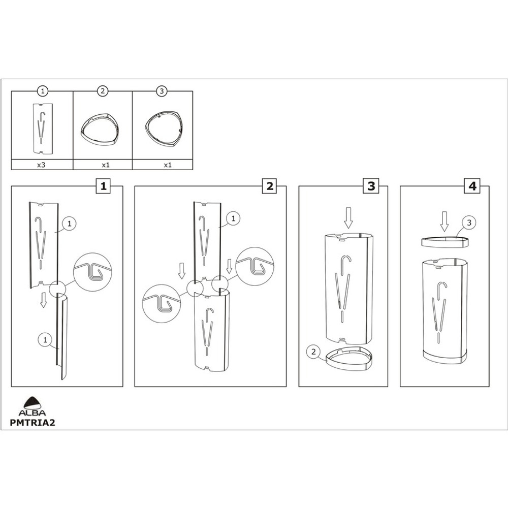 Alba, Inc Alba PMTRIA2M Alba Large Triangular Umbrella Stand