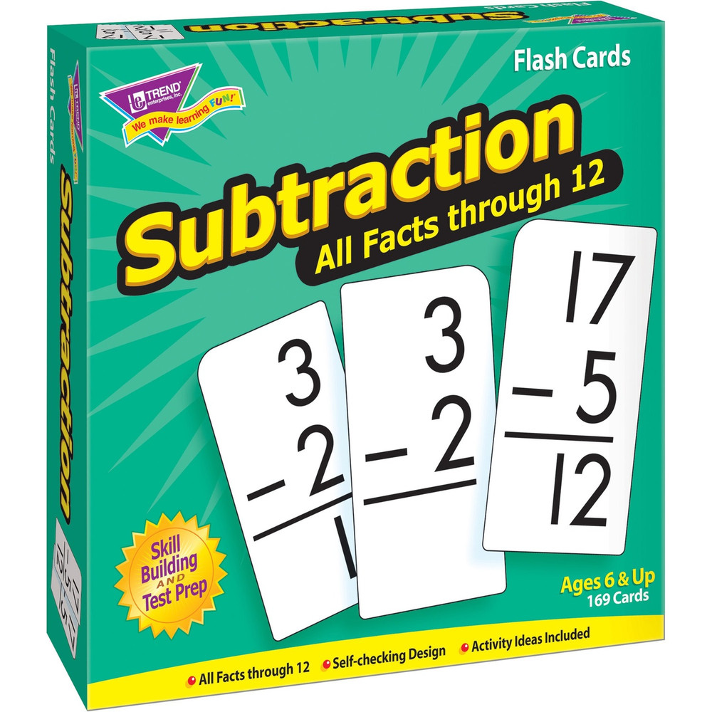 TREND Enterprises Inc. Trend 53202 Trend Subtraction all facts through 12 Flash Cards