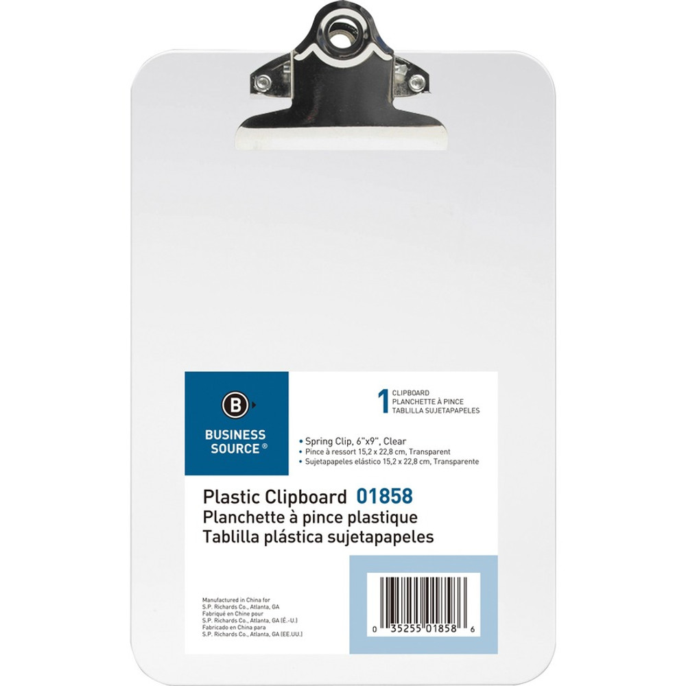 Business Source 01858BX Business Source Plastic Clipboard