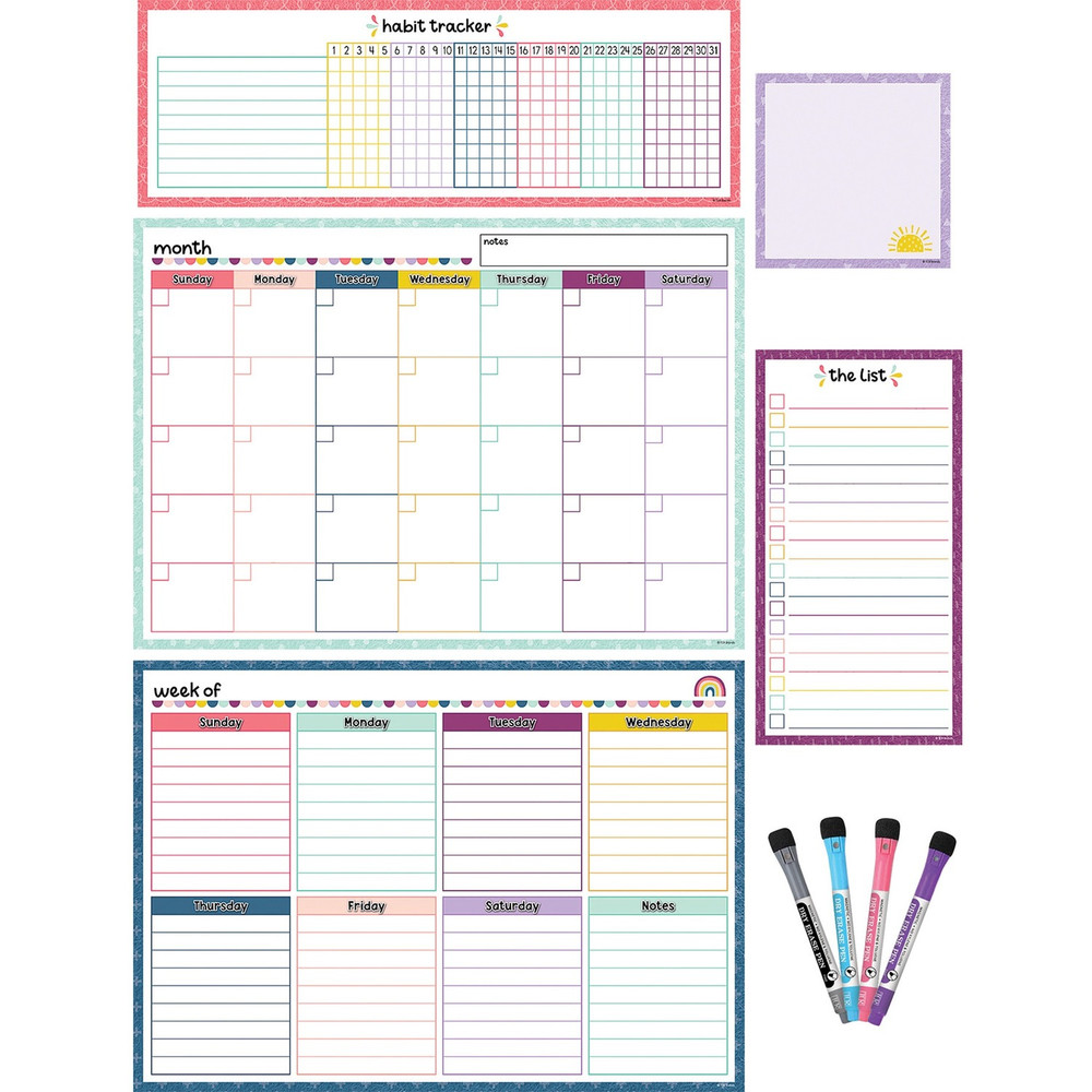 Teacher Created Resources 77403 Teacher Created Resources Dry-Erase Task Calendar Set
