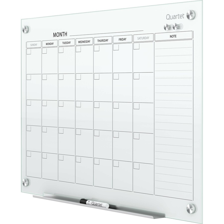 ACCO Brands Corporation Quartet GC3624F Quartet Infinity Glass Dry-Erase Calendar Board