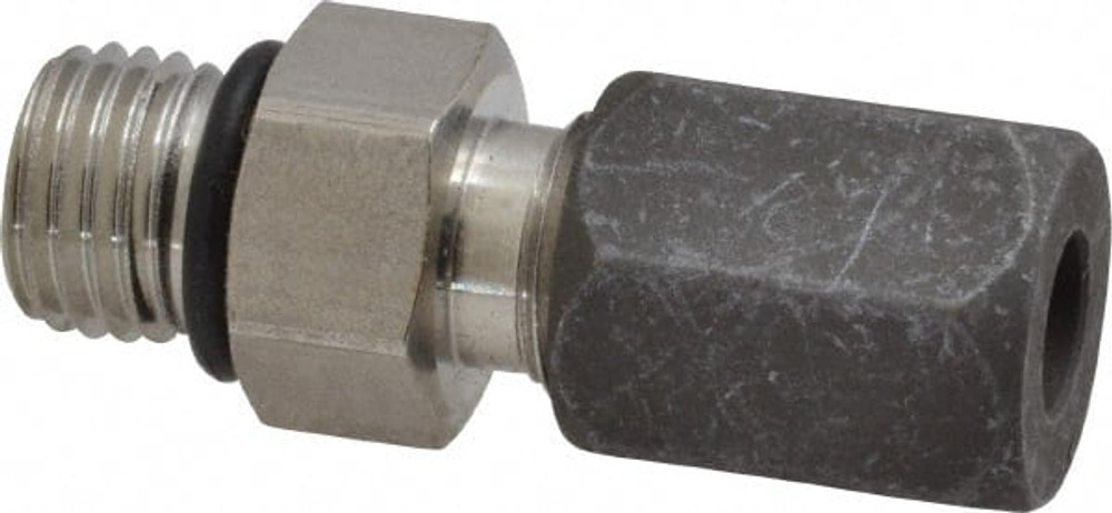 MSC F-4-GC Compression Tube Connector: 7/16-20" Thread, Compression x Straight Thread O-Ring