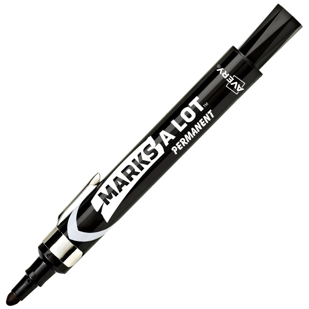 AVERY PRODUCTS CORPORATION 24878 Avery Marks-A-Lot Bullet-Tip Permanent Markers, Black