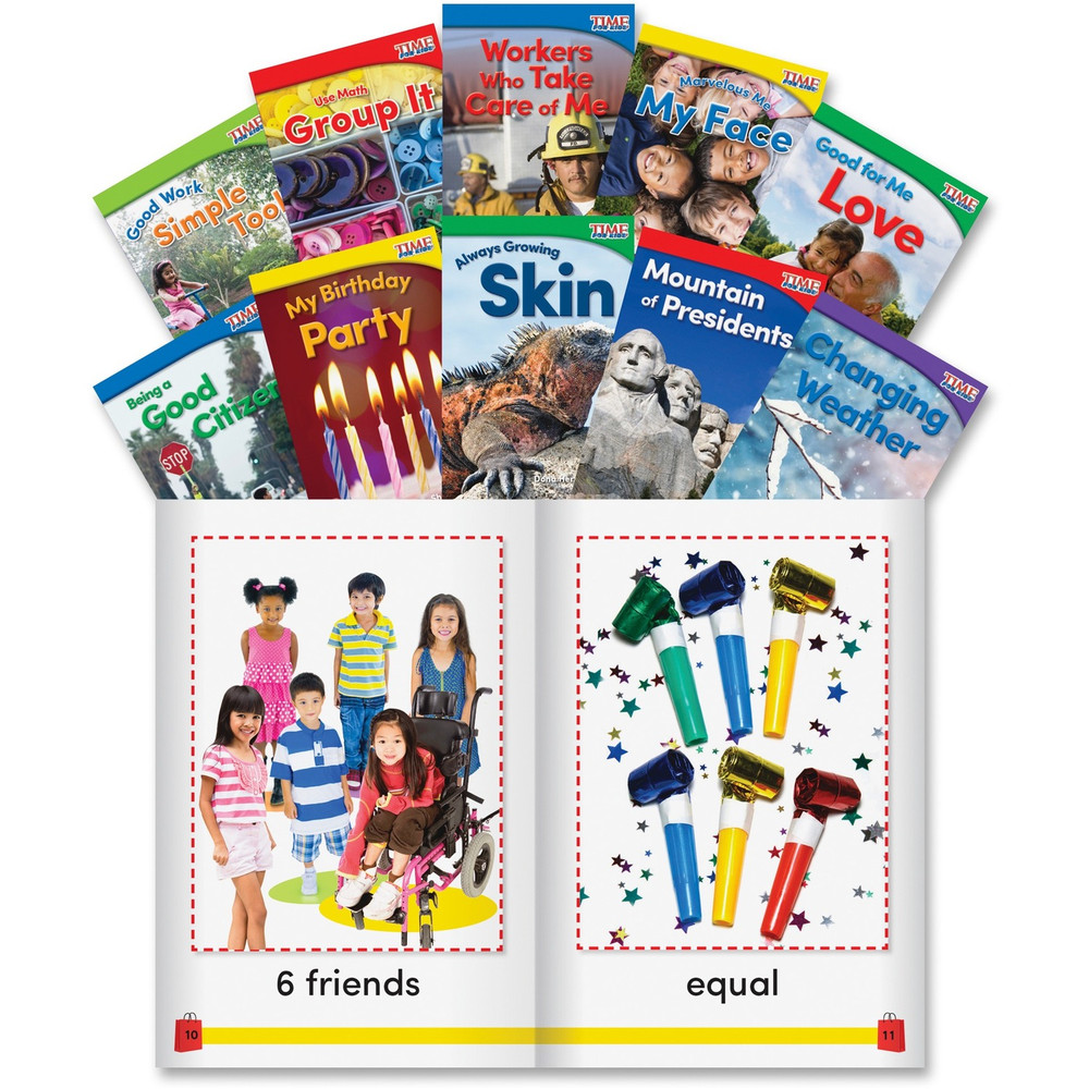 Shell Education 24704 Shell Education Grade K Time for Kids Book Set 3 Printed Book