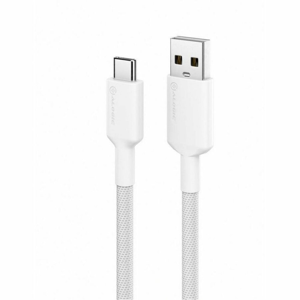 ALOGIC USA ELPCA201-WH ALOGIC Elements PRO USB-C to USB-A Cable - Male to Male - 1m - USB 2.0 - 3A - 480Mbps - White - 3.28 ft USB/USB-C Data Transfer Cable for Wall Charger, Computer, Smartphone, Tablet, Notebook, Peripheral Device