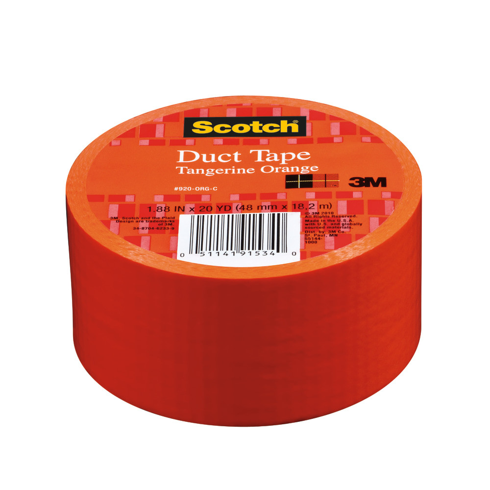 3M CO Scotch 920-ORG-C  Colored Duct Tape, 1 7/8in x 20 Yd., Orange