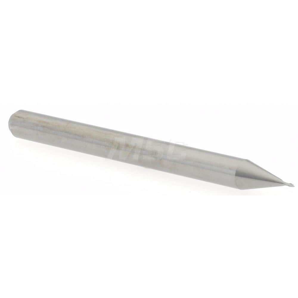 Accupro 14797085 Square End Mill: 0.015'' Dia, 0.023'' LOC, 1/8'' Shank Dia, 1-1/2'' OAL, 2 Flutes, Solid Carbide