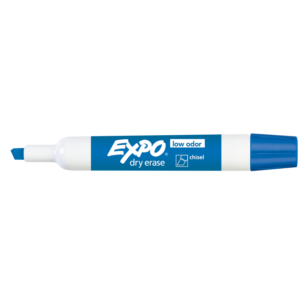 NEWELL BRANDS INC. Expo 80003  Low-Odor Dry-Erase Markers, Chisel Point, Blue, Pack Of 12