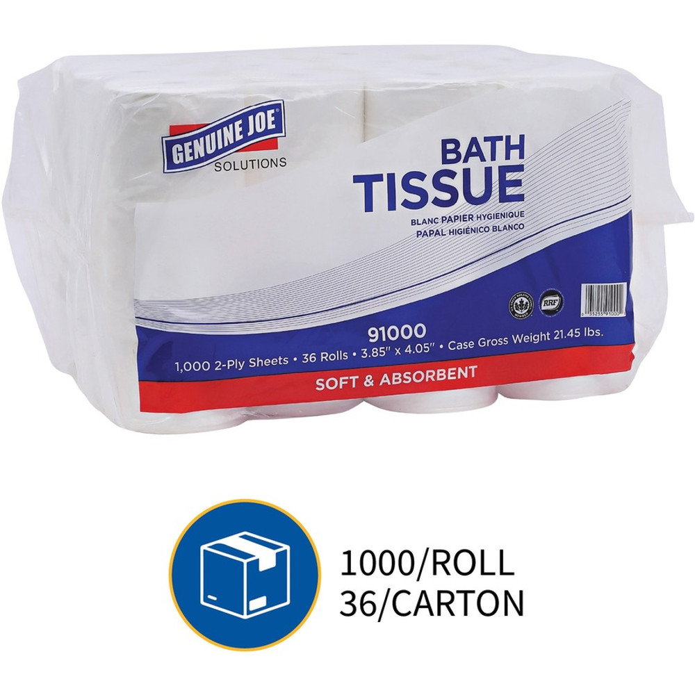 Genuine Joe Genuine Joe Solutions 91000PL Genuine Joe Solutions Double Capacity Bath Tissue