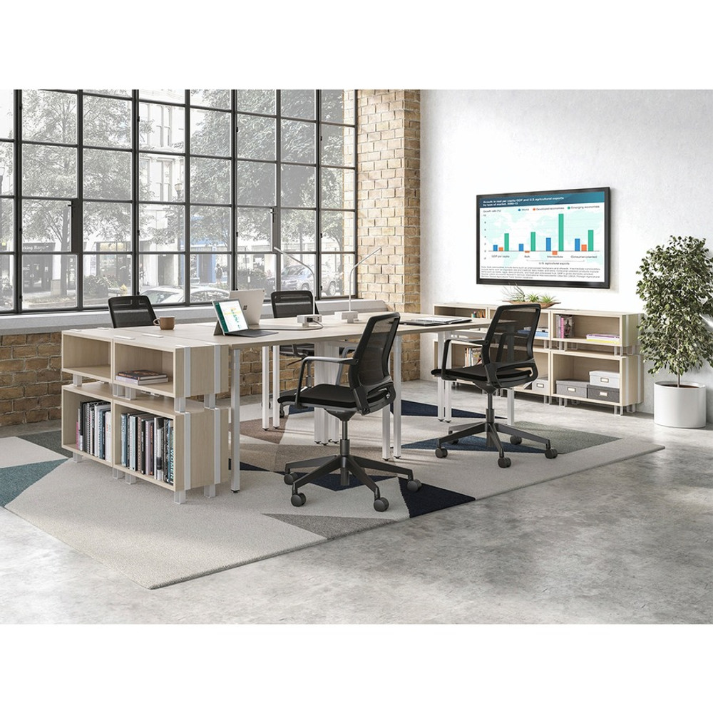 Safco Products Safco 5508WHNA Safco Ready Beige Laminate Home Office Desk