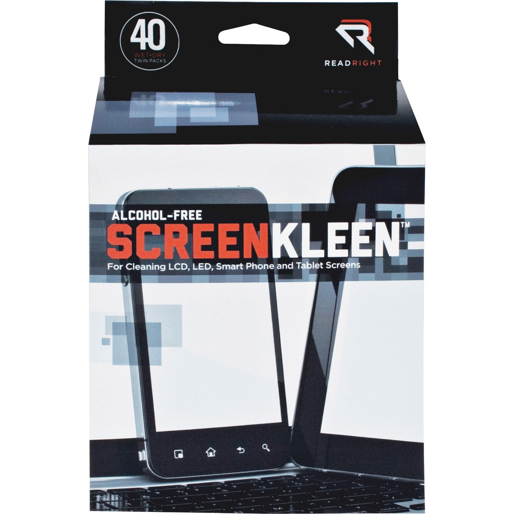 Advantus Corp Read Right RR1391 Read Right Alcohol-free LCD ScreenKleen Wipes