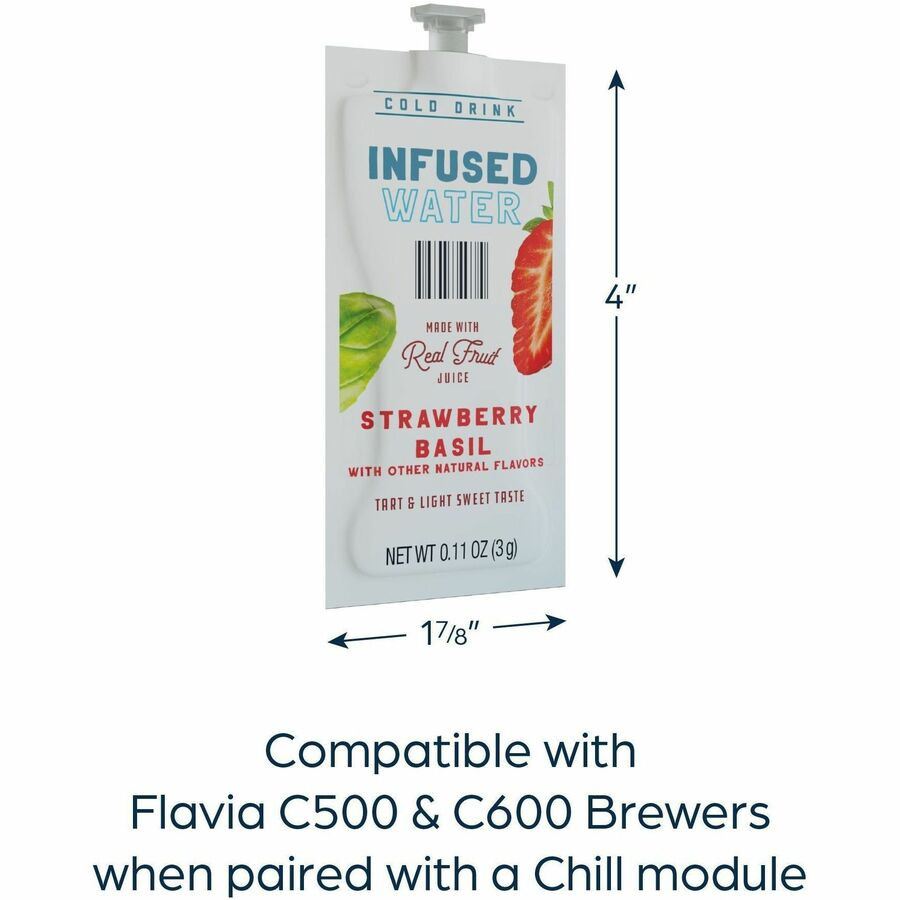 Lavazza North America Flavia 48053 Flavia Strawberry Basil Infused Water Freshpack
