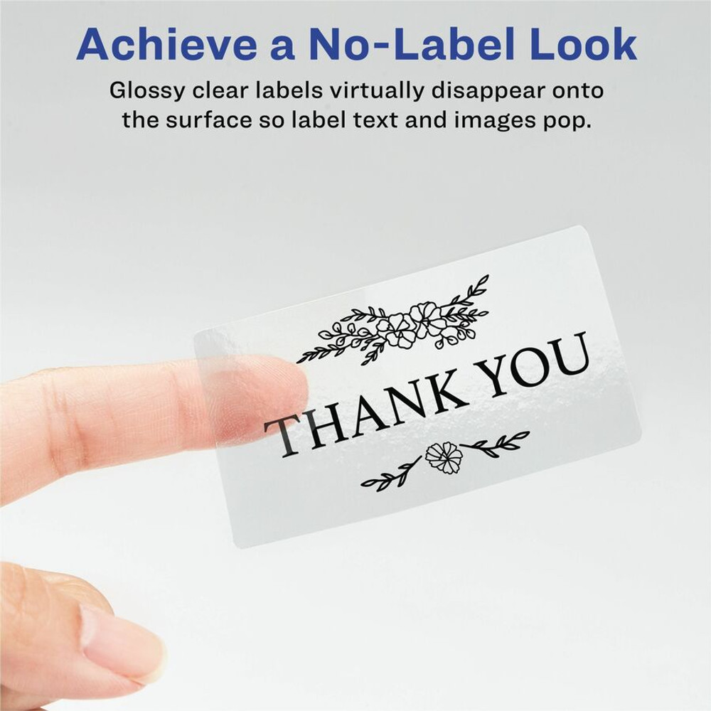 Avery Avery&reg; 22822 Avery&reg; Glossy Clear Rectangle Labels2" x 3"