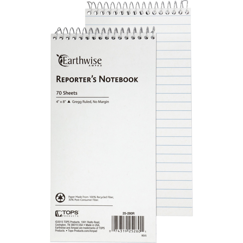 TOPS Products Ampad 25280 Ampad Earthwise Reporter's Notebook