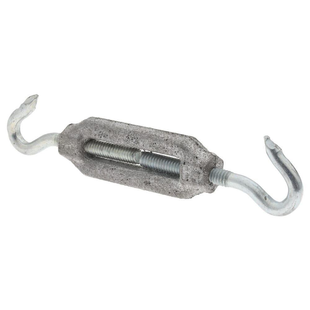 MSC 05305-1 36 Lb Load Limit, #8 Thread Diam, 1-1/4" Take Up, Aluminum Hook & Hook Turnbuckle