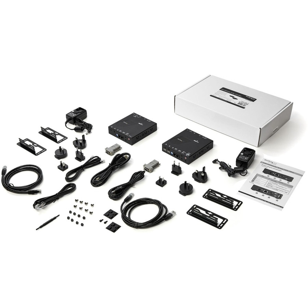 StarTech.com SV565HDIP StarTech.com HDMI KVM Extender over IP Network - 4K 30Hz HDMI and USB over IP LAN or Cat5e/Cat6 Ethernet (100m/330ft) - Remote KVM Console